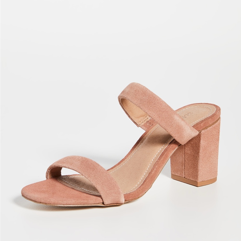 NIB Soludos Ines Sandal Heel Size 7.5 Sahara Pink